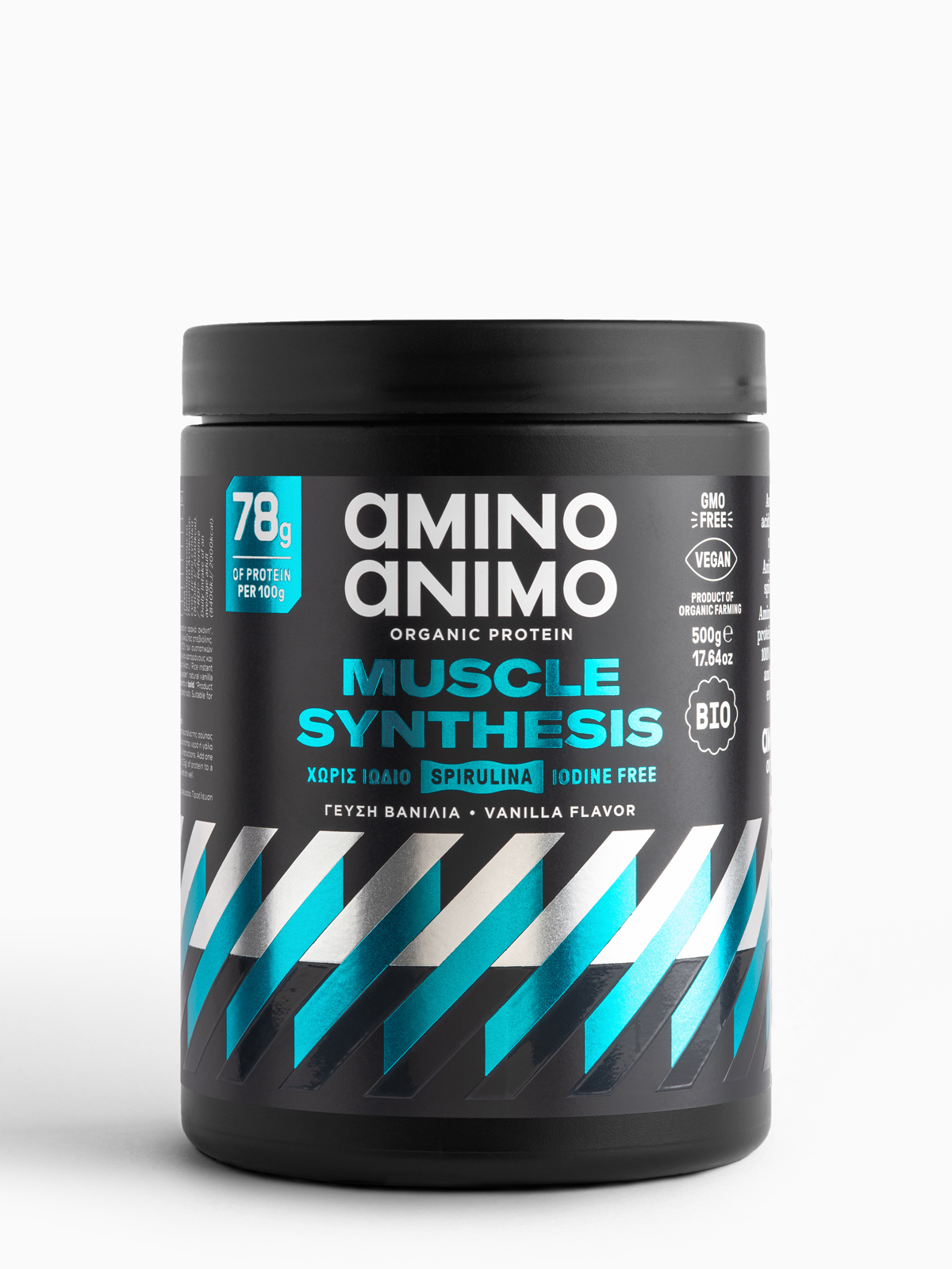 Amino Animo Organic Protein Muscle Synthesis Vanilla Flavor 500g